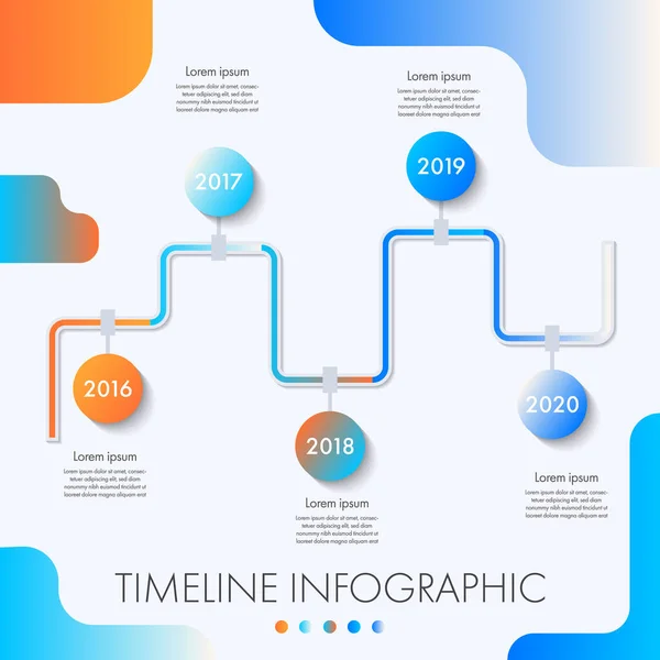 Modelo Infográfico Linha Tempo Colorido Para Apresentação —  Vetores de Stock