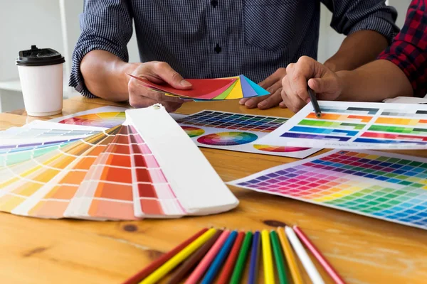 I grafici scelgono i colori dai campioni delle bande di colore per — Foto Stock