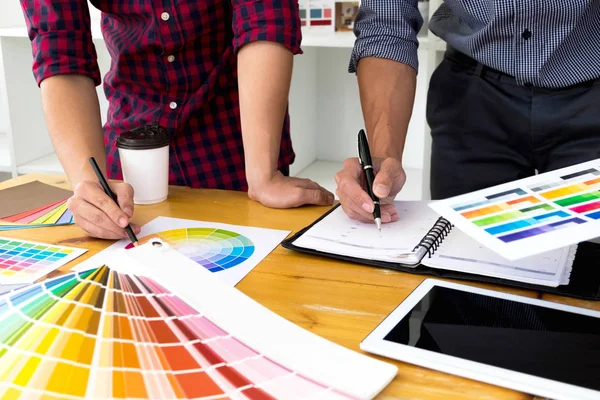 I grafici scelgono i colori dai campioni delle bande di colore per — Foto Stock