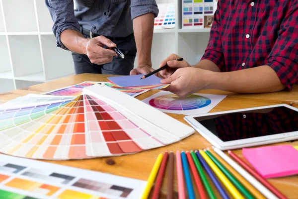 I grafici scelgono i colori dai campioni delle bande di colore per — Foto Stock