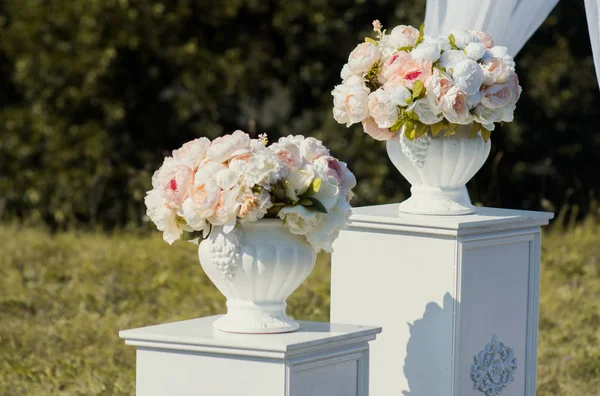 Bonita Decoração Casamento Floral Composição Floral Para Cerimônia Casamento Livre — Fotografia de Stock