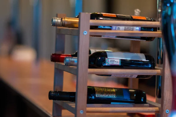 Wine Rack Bar Concept Bars Restaurants — Stock Photo, Image