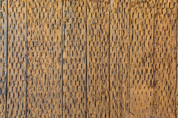 Background Texture Old Wooden Slats Trillo Old Farm Implement — Stock Photo, Image