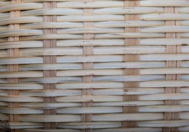 Rustik hasır doku (sepet). Yatay ve dikey çizgiler. Koyu sarı ve kahverengi tonları.