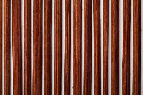 Textura de bambu avermelhada escura (coleção de fibras vegetais e naturais). Primeiro plano. — Fotografia de Stock