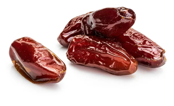 Close-up of juicy dates (fruit). Isolated on white background. — Stock Photo, Image