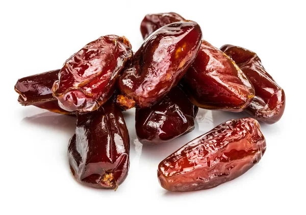 Sulu tarihleri (meyve) close-up. Beyaz arka plan üzerinde izole.