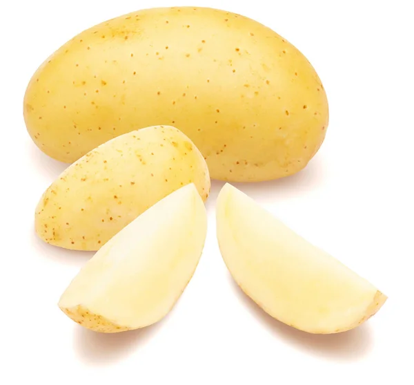 Batata inteira bonita com vários segmentos (cunha de batata). Iso. — Fotografia de Stock