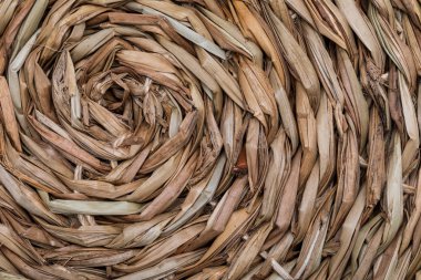 Yakın çekim hasır sepet doku. (sebze ve doğal elyaf topluluğu).