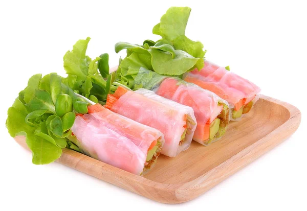 新鮮な野菜麺春巻き きれいな食べ物 サラダ — ストック写真