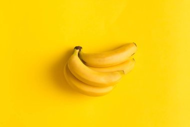 Banana Sarı Kağıt Arka Plan Düz Lay Copy Space Minimalist Yaz