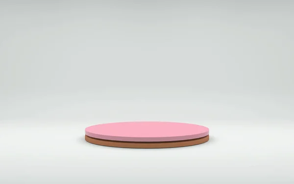 Vitrine minimaliste avec espace vide. Conception pour la présentation de produits en mode, rose 3d — Photo