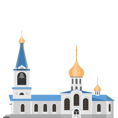 Kilise kutsal kişilerin resmi. Düz görüntü.