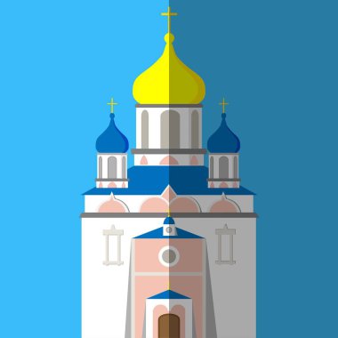 Kilise kutsal kişilerin resmi. Düz görüntü.