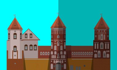 Kilise kutsal kişilerin resmi. Düz görüntü.