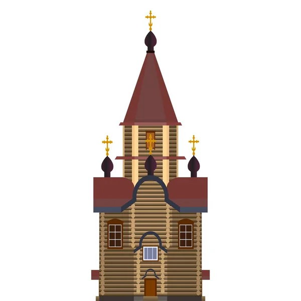 Icono Iglesia Imagen Plana — Vector de stock