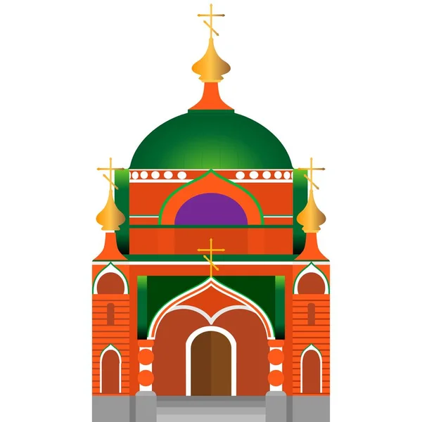 Icono Iglesia Imagen Plana — Vector de stock