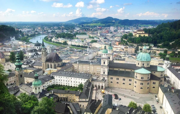 Panoráma Salzburg Ausztria — Stock Fotó