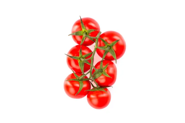 Ramo Tomates Cherry Aislados Sobre Fondo Blanco — Foto de Stock