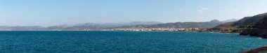 3rd Ekim 2017, Chania, Yunanistan - panoramik Hanya, Girit Yunan Adası kuzeybatı kıyısında bir şehir. 