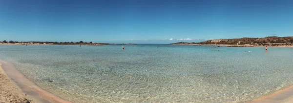 Października 2017 Elafonissi Grecja Plaża Elafonissi Położony Pobliżu Południowo Zachodniej — Zdjęcie stockowe