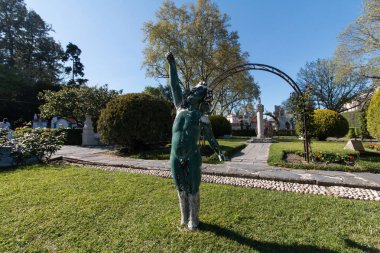 3 Nisan 2017, Coimbra, Portekiz - Portekiz dos Pequenitos, Portekizce küçültme sürümlerinin bir minyatür park evleri ve eski Portekizli sömürgelerine adanmış anıtlar ve pavyonlar.