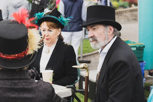 7th Mayıs 2018, Cobh, adil bir Titanic dönemi kıyafetlerle Mayıs resmi tatili sırasında county Cork, İrlanda - insanlar giymiş.