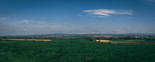 Campos Rurales Irlandeses Verde Día Soleado — Foto de Stock