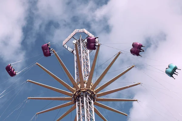 Abril 2018 Cork Irlanda Ferris Wheel Funderland Theme Park Tramore — Fotografia de Stock
