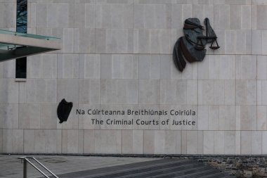 12th Nisan 2018, Dublin İrlanda - Adalet ceza mahkemeleri anapara ceza mahkemeleri için binada İrlanda Cumhuriyeti mahkemeleri.