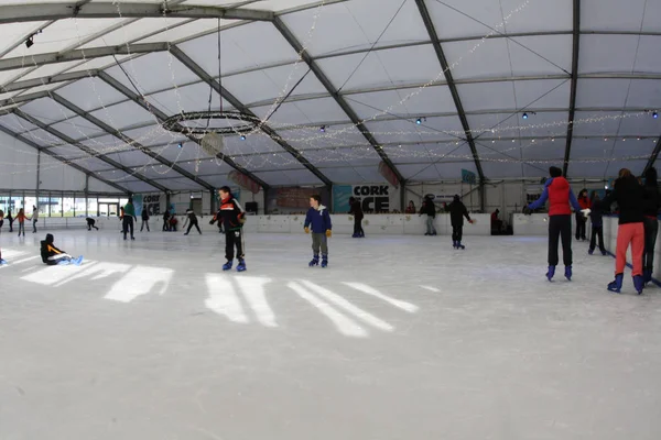 Januar 2014 Cork Irland Cork Ice Eine Temporäre Eisbahn Mahon — Stockfoto