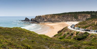 August 3rd, 2018, Odeceixe, Portugal - the Odeceixe beach. clipart