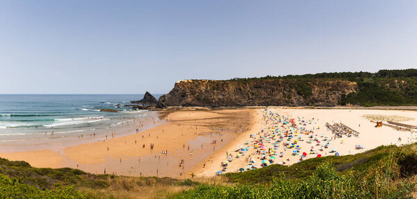 August 3rd, 2018, Odeceixe, Portugal - the Odeceixe beach.