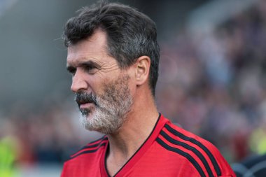 25th Eylül 2018, Cork, İrlanda - oyuncular arasında İrlanda ve Celtic XI vs Manchester United XI Liam Miller haraç maç için onur konuğu Pairc UI Chaoimh, bir tur yapmak.