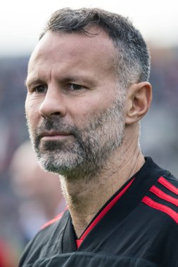 25th Eylül 2018, Cork, İrlanda - Ryan Giggs Liam Miller haraç maçında yakın çekim.