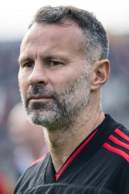 September 25th, 2018, Cork, Ireland - Close up of Ryan Giggs at the Liam Miller Tribute match. clipart