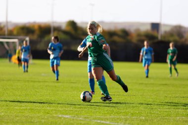 28 Ekim 2018, Cork, İrlanda: Nathalie O Brien Cork City Fc kadın ve Peamount United arasında kadınların Ulusal Ligi maç sırasında