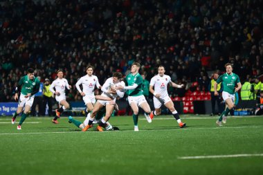 1st Şubat 2019, Cork, İrlanda: Cadan Murley İrlanda bağımsız parkta İngiltere ve İrlanda arasında 20 Six Nations altında maçında. 