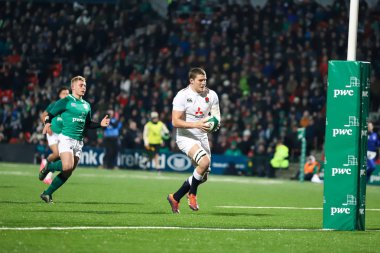 1st Şubat 2019, Cork, İrlanda: Tom Willis İrlanda bağımsız parkta İngiltere ve İrlanda arasında 20 Six Nations altında maçında. 