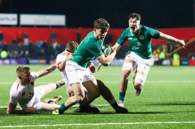 1st Şubat 2019, Cork, İrlanda: Cormac Foley anlarıyla İrlanda altında 20 Six Nations maçı İngiltere İrlanda bağımsız parkta bir seferde. 