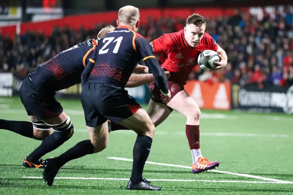 Fevereiro 2019 Cork Irlanda Ação Jogo Munster Rugby Isuzu Southern — Fotografia de Stock