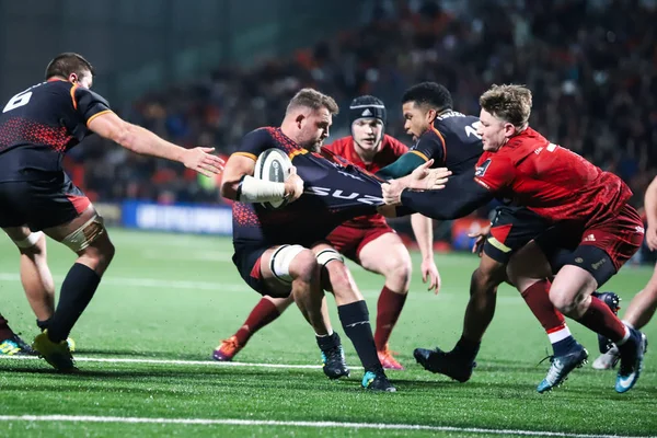 Fevereiro 2019 Cork Irlanda Ação Jogo Munster Rugby Isuzu Southern — Fotografia de Stock