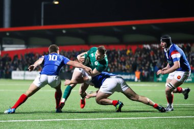 Askeri yürüyüş 8th, 2019, Cork, İrlanda: Sean Fransızca İrlanda ve Fransa İrlanda bağımsız Park arasında 20 Six Nations altında maçında.