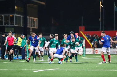 Askeri yürüyüş 8th, 2019, Cork, İrlanda: Craig Casey İrlanda ve Fransa İrlanda bağımsız Park arasında 20 Six Nations altında maçında.