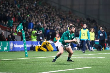 Askeri yürüyüş 8th, 2019, Cork, İrlanda: Dylan Tierney-Martin İrlanda ve Fransa İrlanda bağımsız Park arasında 20 Six Nations altında maçında.