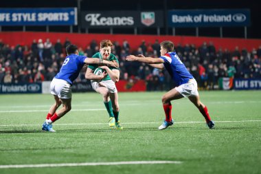 Askeri yürüyüş 8th, 2019, Cork, İrlanda: Ben Healy, İrlanda ve Fransa İrlanda bağımsız Park arasında 20 Six Nations altında maç.