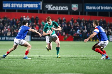 Askeri yürüyüş 8th, 2019, Cork, İrlanda: Ben Healy, İrlanda ve Fransa İrlanda bağımsız Park arasında 20 Six Nations altında maç.