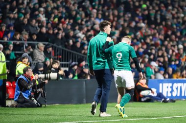 Askeri yürüyüş 8th, 2019, Cork, İrlanda: Craig Casey İrlanda ve Fransa İrlanda bağımsız Park arasında 20 Six Nations altında maçında.