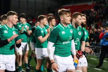 March 8th, 2019, Cork, Ireland: Under 20 Six Nations match between Ireland and France at the Irish Independent Park. clipart