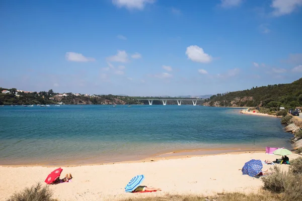 2019年7月16日 ヴィラ ノヴァ フォンテス ポルトガル ミラ川の向かいに位置するプライア ファーナス ビーチ — ストック写真
